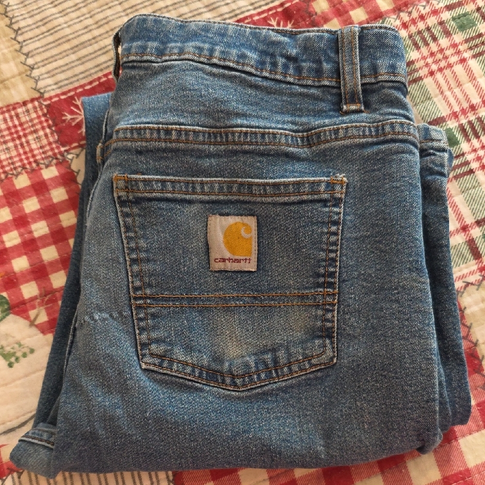 Carhartt Boys Denim Jeans with Logo Patch Size 16